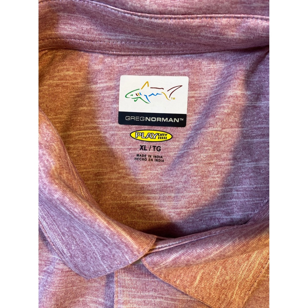 Greg Norman PlayDry Heathered Pink Polo Golf Resort Athleisure XL - Picture 6 of 11
